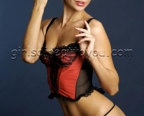 Escort Services Las Vegas | Ciara Frontal Red Lingerie Photo | Girls Direct To You
